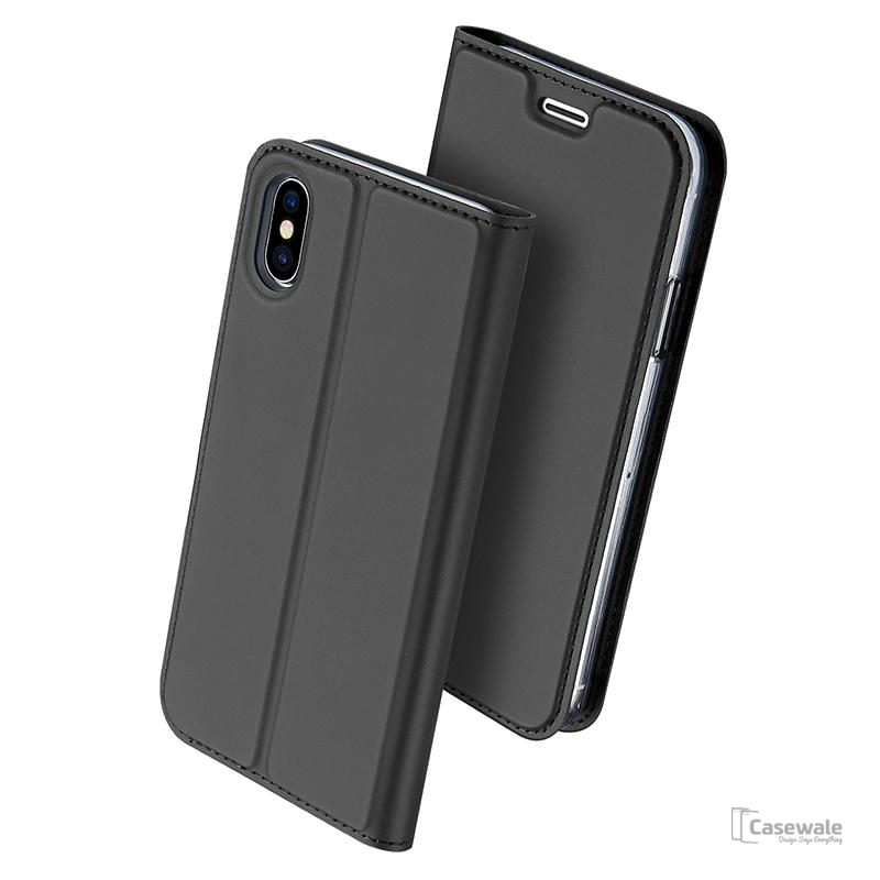 Luxury Leather Flip Case for iPhone X – Casewale