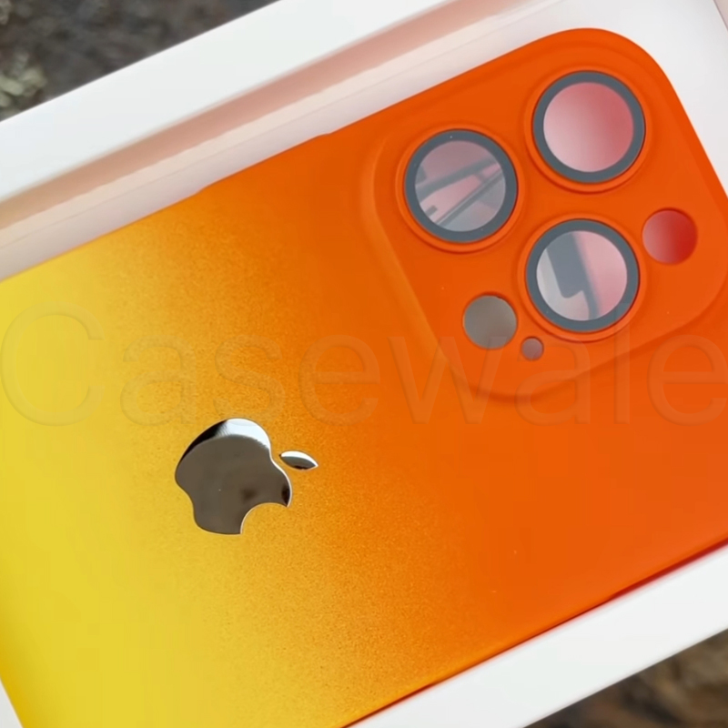iPhone 13 Series Luxury 3D Matte Gradient Case with Lens Protection