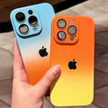 iPhone 13 Series Luxury 3D Matte Gradient Case with Lens Protection