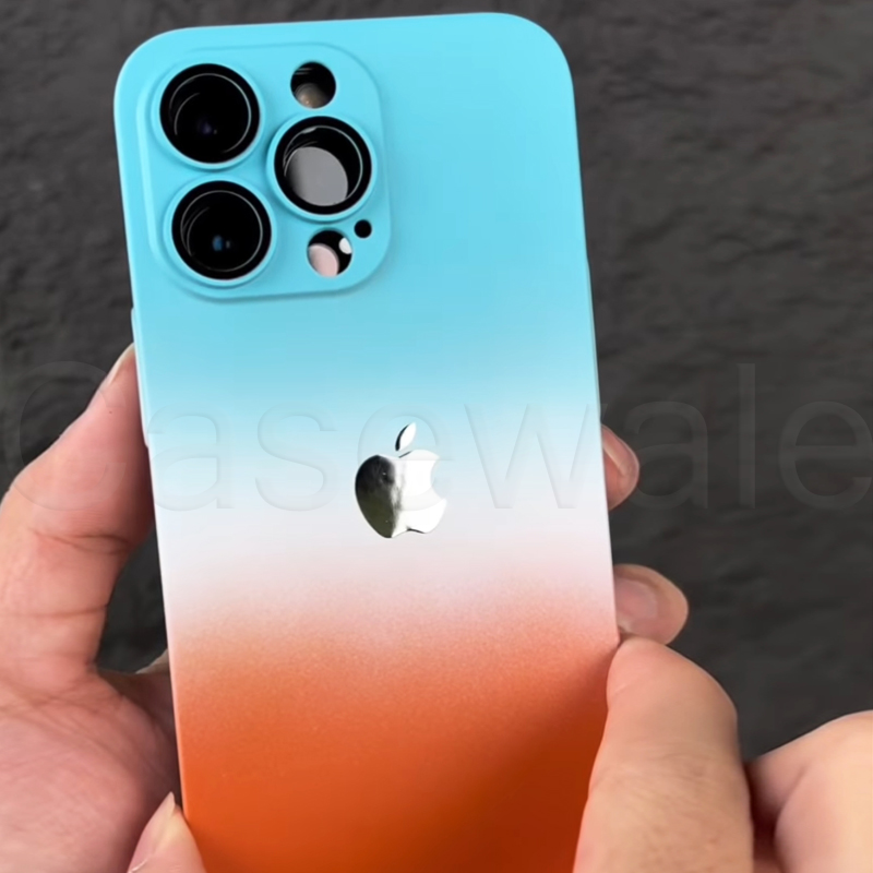 iPhone 13 Series Luxury 3D Matte Gradient Case with Lens Protection