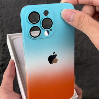iPhone 13 Series Luxury 3D Matte Gradient Case with Lens Protection