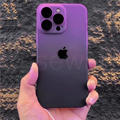 iPhone 14 Series Gradient Frosted Lanyard Case with Lens Protector & Wrist Strap