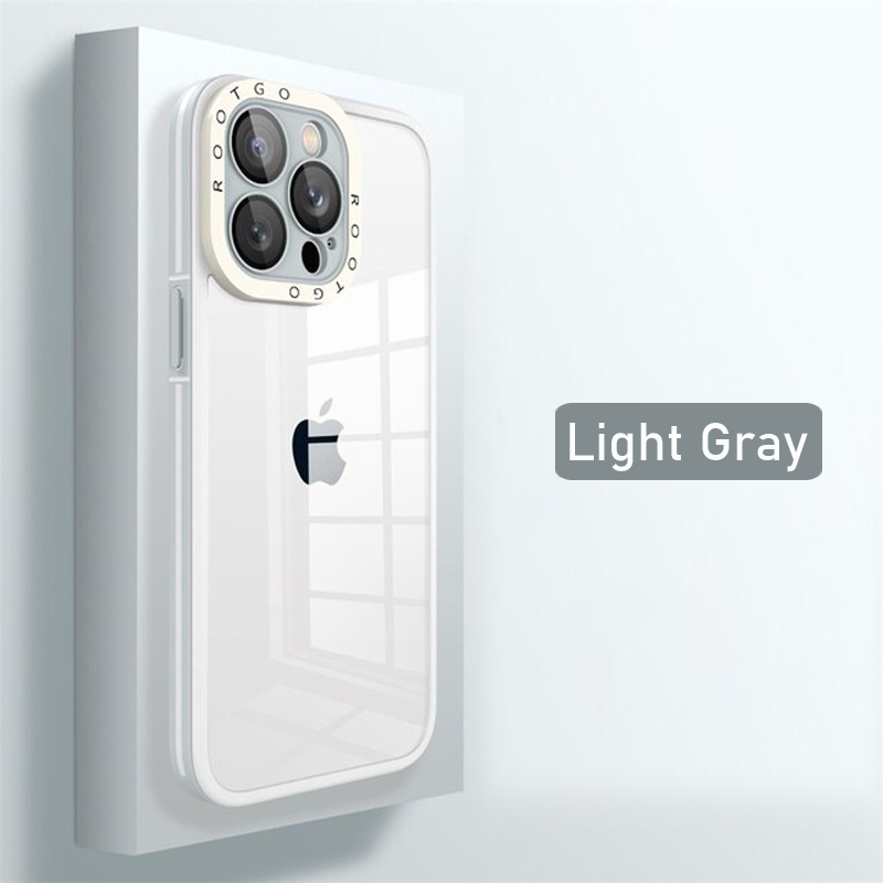 iPhone 14 Series Luxury Transparent Hard Acrylic Glass Camera Protection Case