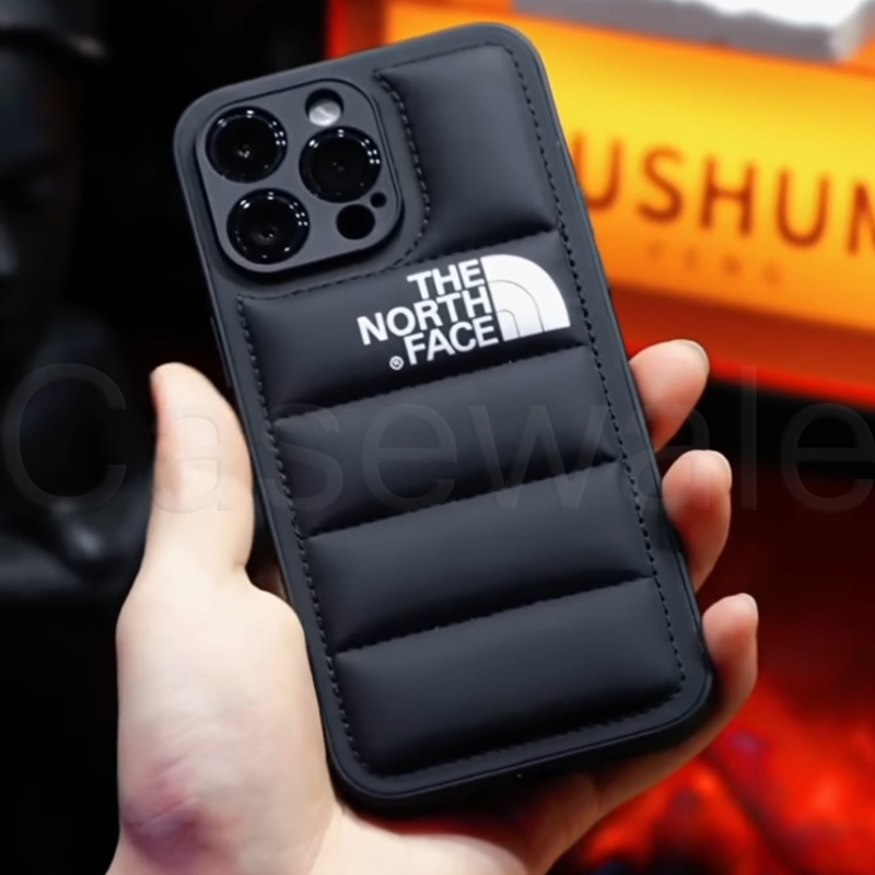 iPhone 14 Series New Luxury Soft Down Jacket Pattern Case