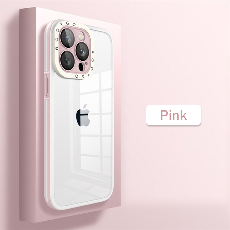 iPhone 14 Series Luxury Transparent Hard Acrylic Glass Camera Protection Case