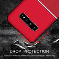 IQS Design Soft Leather Texture Case with Magnetic Car Vent for Galaxy S10 / S10 Plus