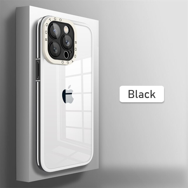iPhone 14 Series Luxury Transparent Hard Acrylic Glass Camera Protection Case
