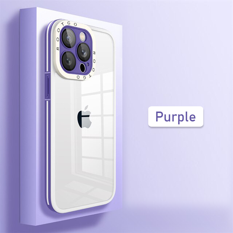 iPhone 14 Series Luxury Transparent Hard Acrylic Glass Camera Protection Case