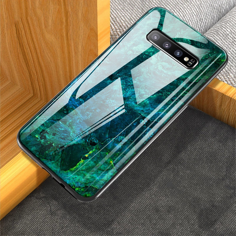 Luxury Artistic Marble Protective Glass Case ( SALE )