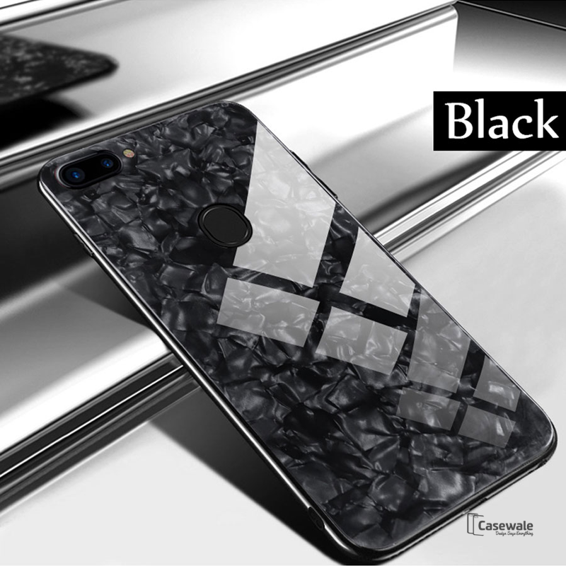 Luxury Marble Pattern Tempered Glass Case for Oppo F9