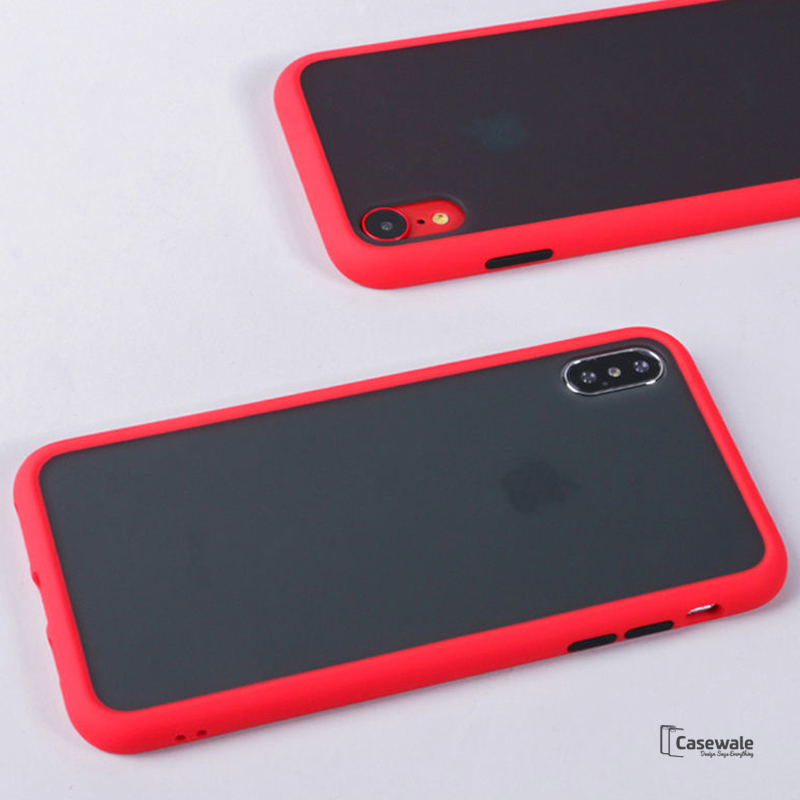 Anti-knock Armor Transparent Matte Hard Case for iPhone X, XS, XR or XS Max