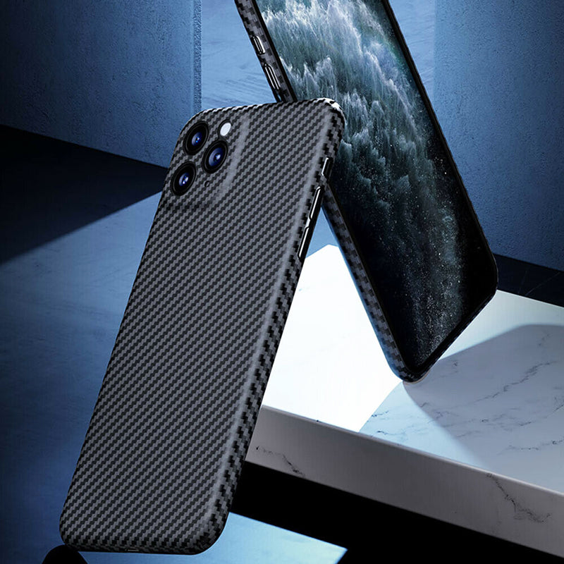 Luxury Carbon Fiber Camera Protective Case for iPhone 11 Series