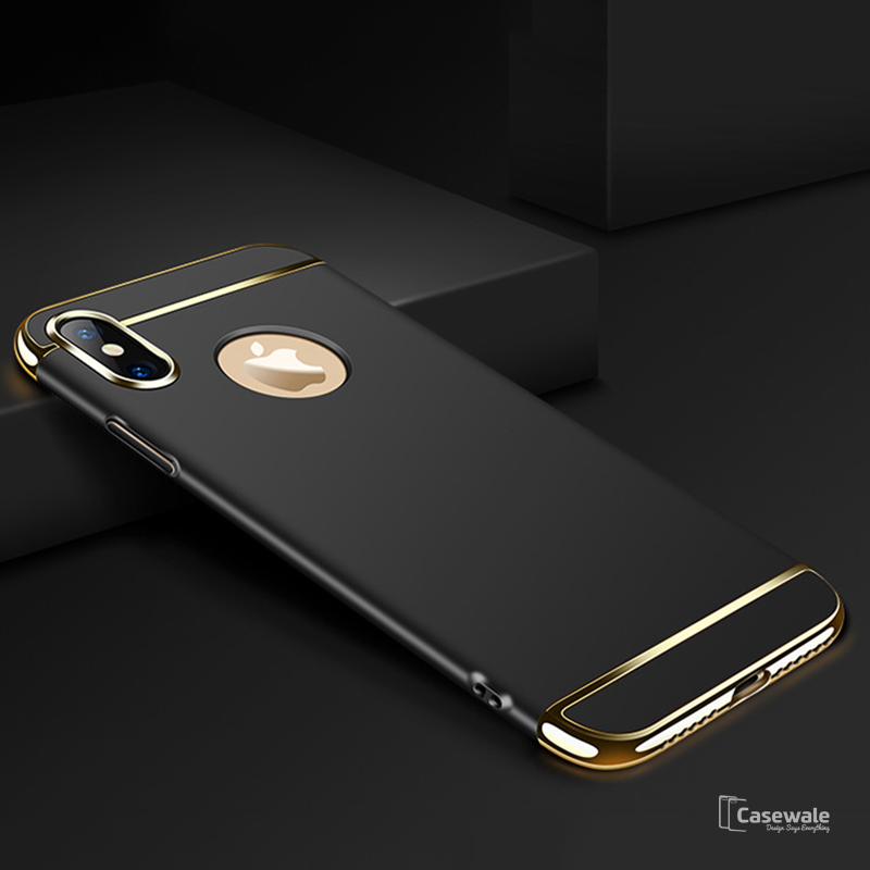 Luxury Electroplating 3 in 1 Case for iPhone X