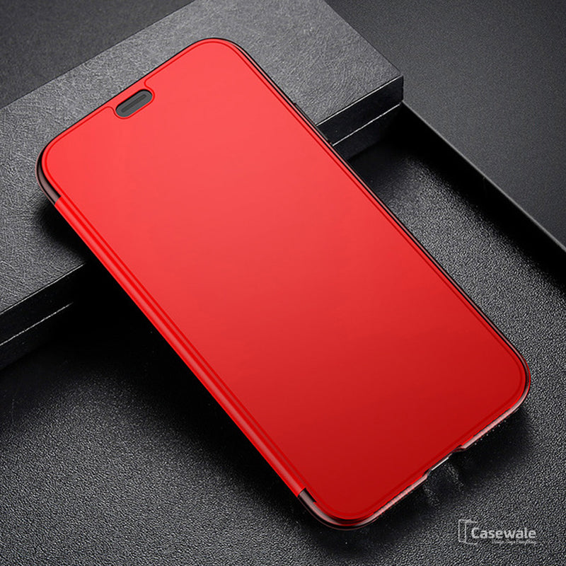 Baseus Touchable Glass Flip TPU Back Shell Case For iPhone XS