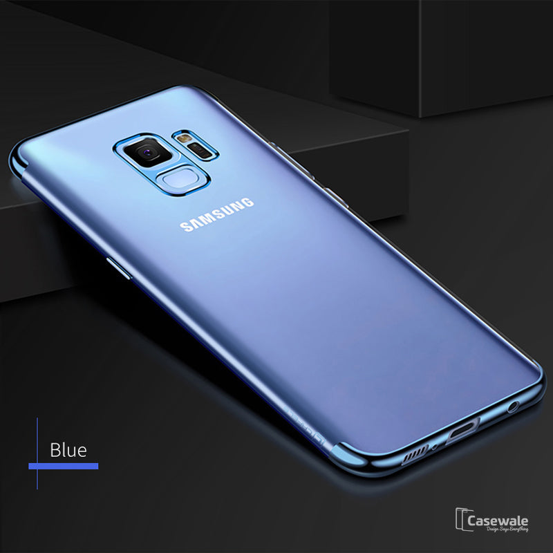 Galaxy S9/S9 Plus High-end Fashion Transparent Plated Phone Case