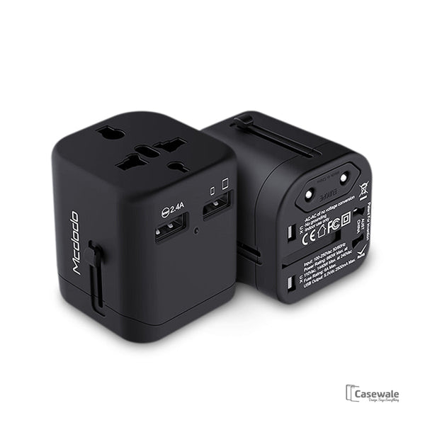 Mcdodo 2.4A Dual USB Charger International Travel Power Adapter