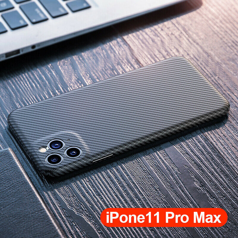 Luxury Carbon Fiber Camera Protective Case for iPhone 11 Series