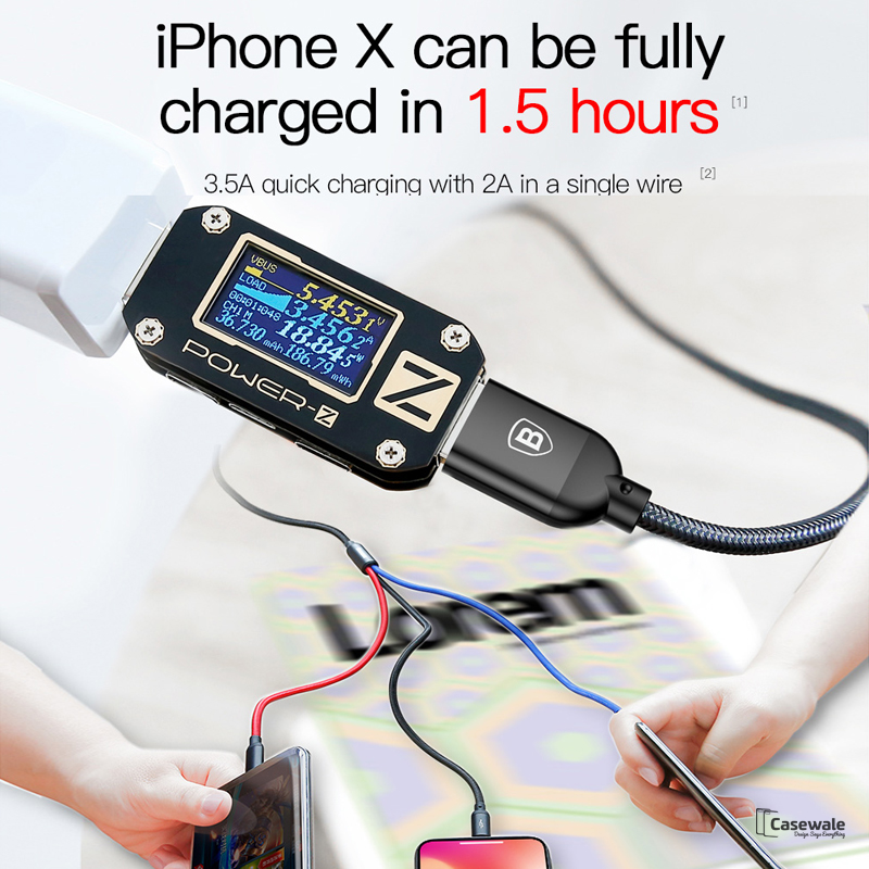 Baseus 3 in 1 Micro USB Type C Charger Cable for iPhone Samsung