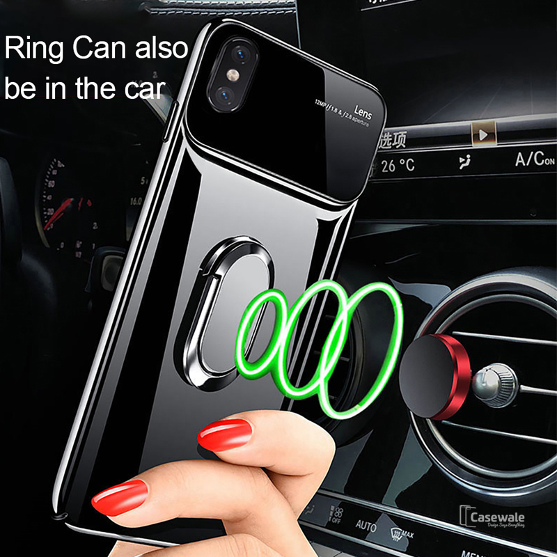 Luxury Mirror Effect Ring Bracket Case for iPhone