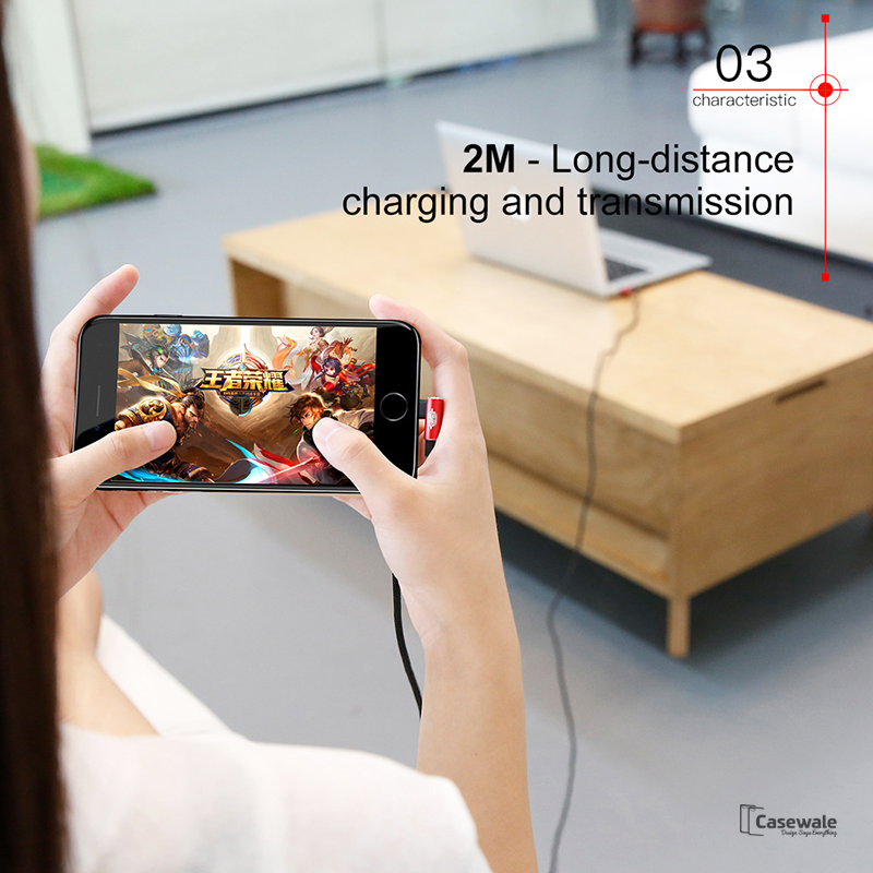 Baseus 90 Degree L Type USB Cable For iPhone