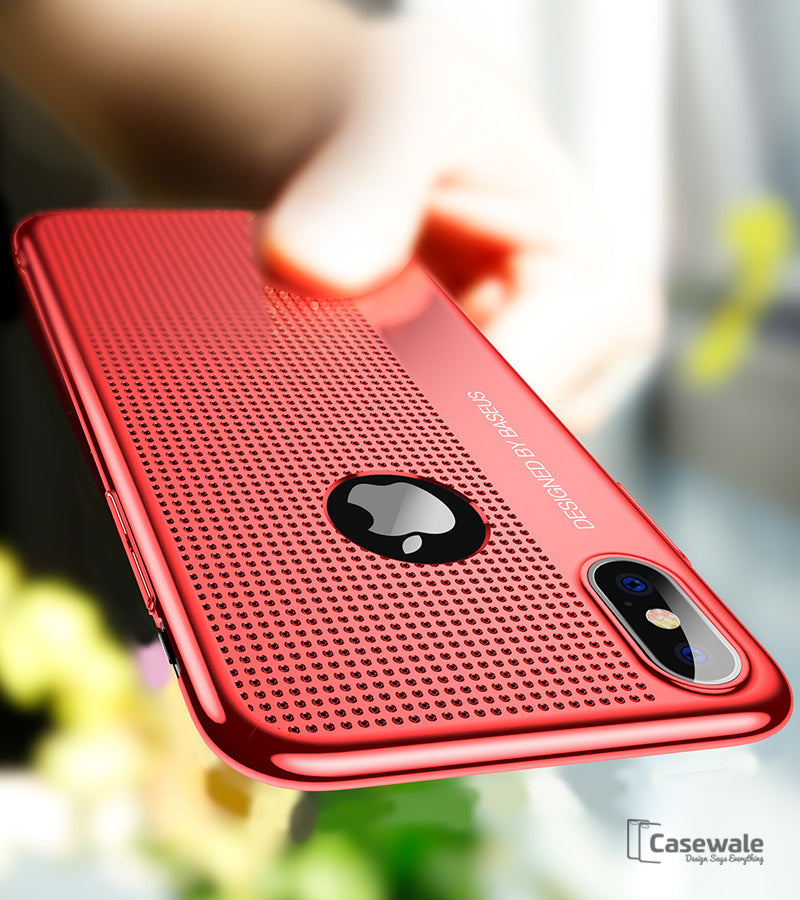 Luxury Plating Ultra Thin Hollow PC Case for Apple iPhone X