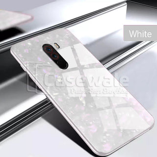 Luxury Marble Pattern Tempered Glass Case for Mi Poco F1