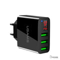 LED Display Max 2.4A EU/US Plug 3 Port USB Mobile Wall Charger for iPhone iPad