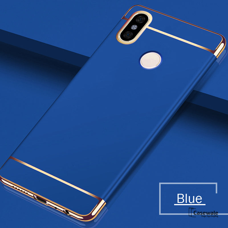 Luxury Electroplating 3 in 1 Case for Redmi Note 6 Pro