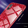 Magnetic Marble Auto-fit Tempered Glass Case for iPhone XS