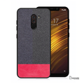 Dual Color Leather + Natural Cloth Texture Case For Mi Poco F1