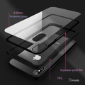Luxury Black & Red Transparent Glass Case For iPhone X [Best Selling Case]