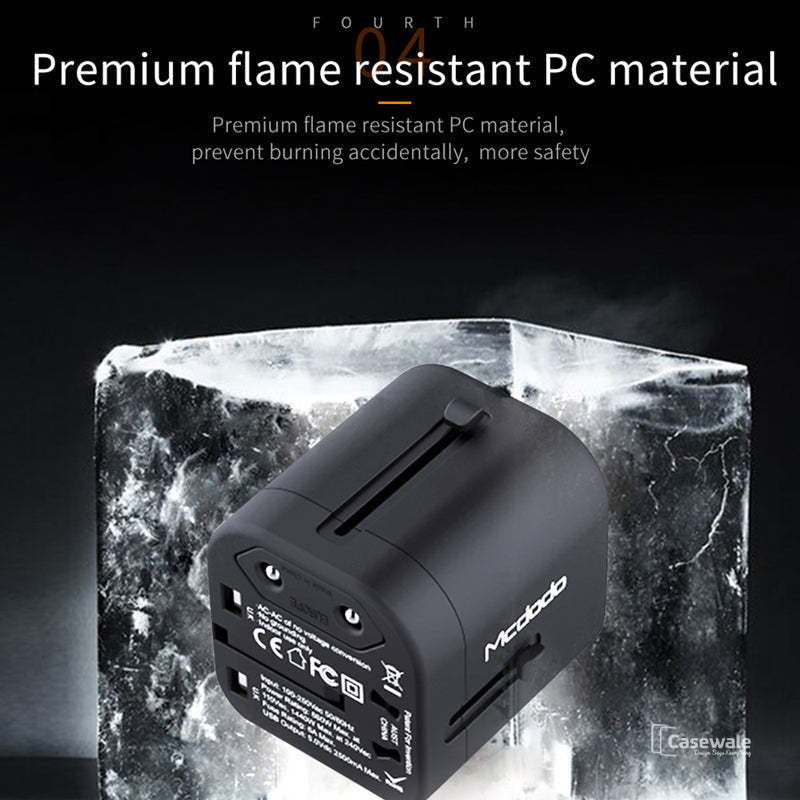 Mcdodo 2.4A Dual USB Charger International Travel Power Adapter