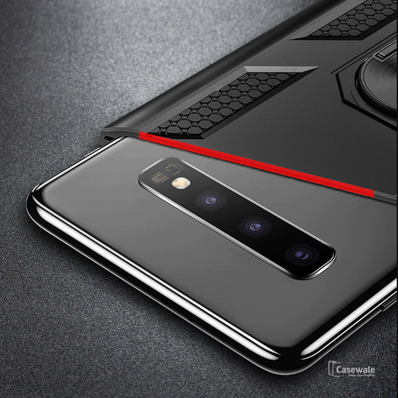 Luxury Armor Car Holder Ring Soft Case for Galaxy S10/ S10 Plus
