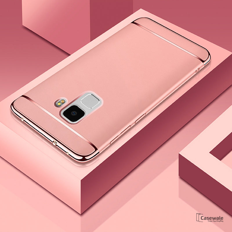 Luxury 3 in 1 Electroplating Back Case for Galaxy A8 Plus