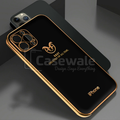 iPhone 12 Series Shiny Goat Design Electroplating Glass Case