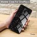 Luxury Marble Pattern Glass Case for OnePlus 6