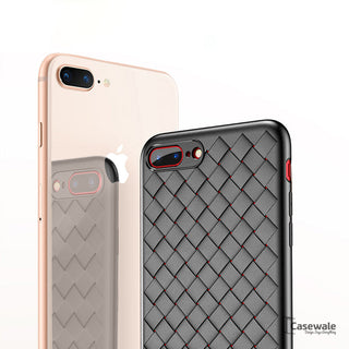 Luxury Grid Weaving Ultra Thin Case for iPhone 7, 7 Plus/ 8, 8 Plus