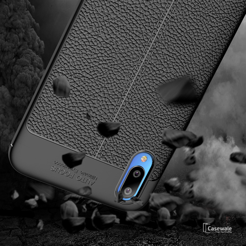 Luxury Auto Focus Leather Texture Case For Vivo V11
