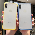 Luxury Frameless Semi Transparent Ring Finger Case for iPhone X Series