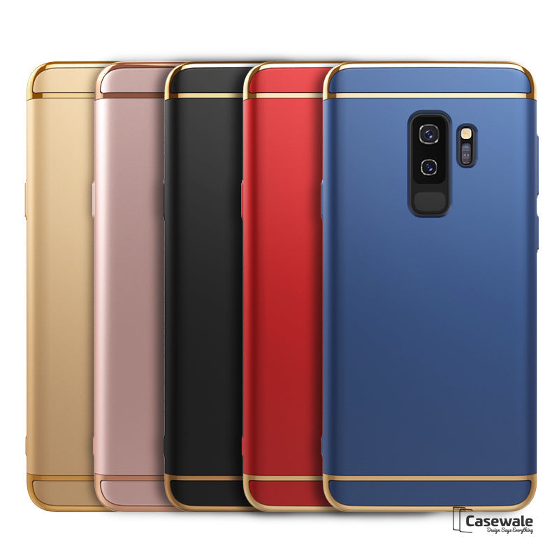 Galaxy S9/ S9 Plus Electroplating 3 in 1 Hard Back Case