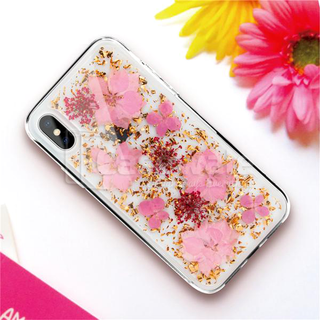 Original Flash Foil Petals Genuine Flower Case for iPhone XS
