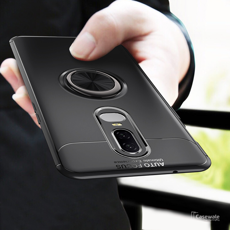 Luxury Finger Magnetic Ring Holder Matte Case