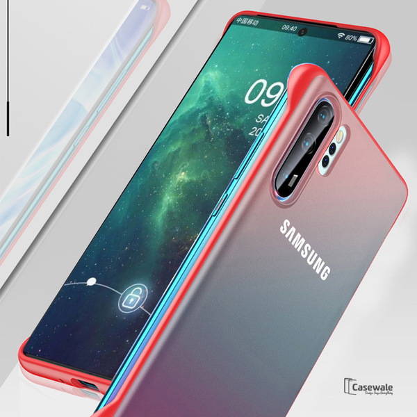 Luxury Frameless Semi Transparent Ring Finger Case for Galaxy Note 10 / 10 Plus