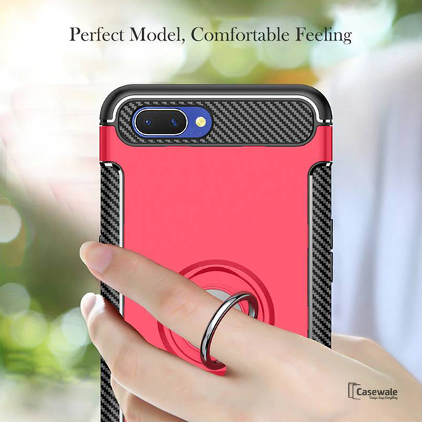 Luxury Armor Magnetic Car Holder Case for Oppo F9 Pro