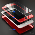 Marble Magnetic Auto-fit Tempered Glass Case for iPhone SE (2020)