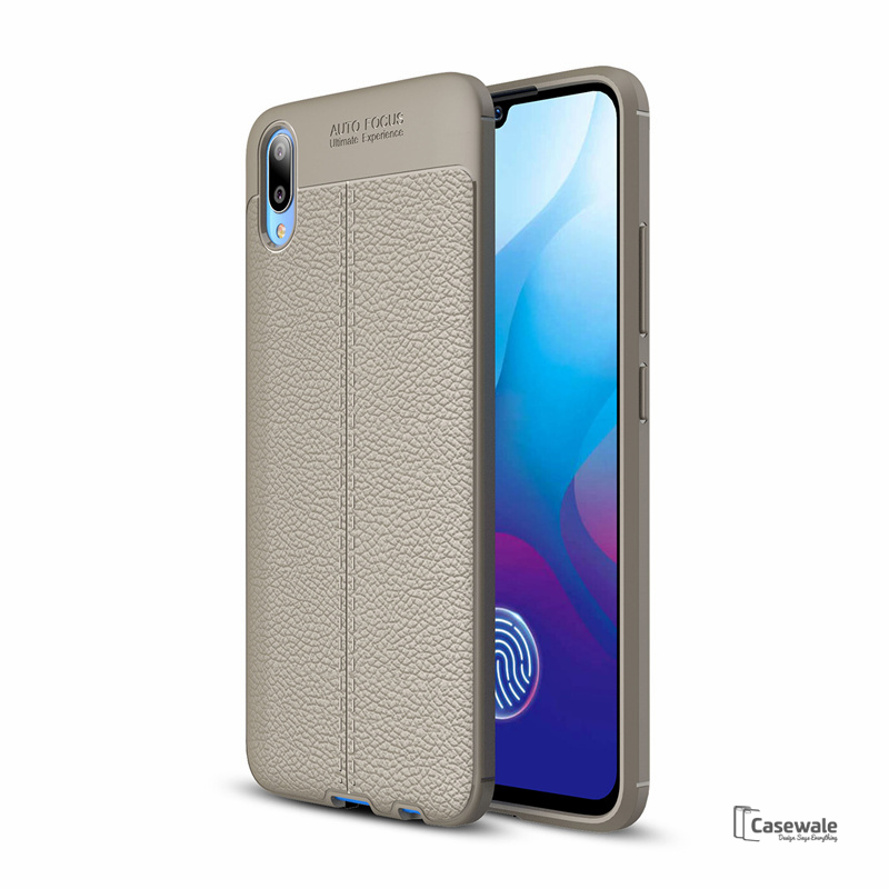 Luxury Auto Focus Leather Texture Case For Vivo V11 Pro