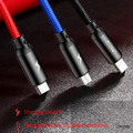 Baseus 3 in 1 Micro USB Type C Charger Cable for iPhone Samsung