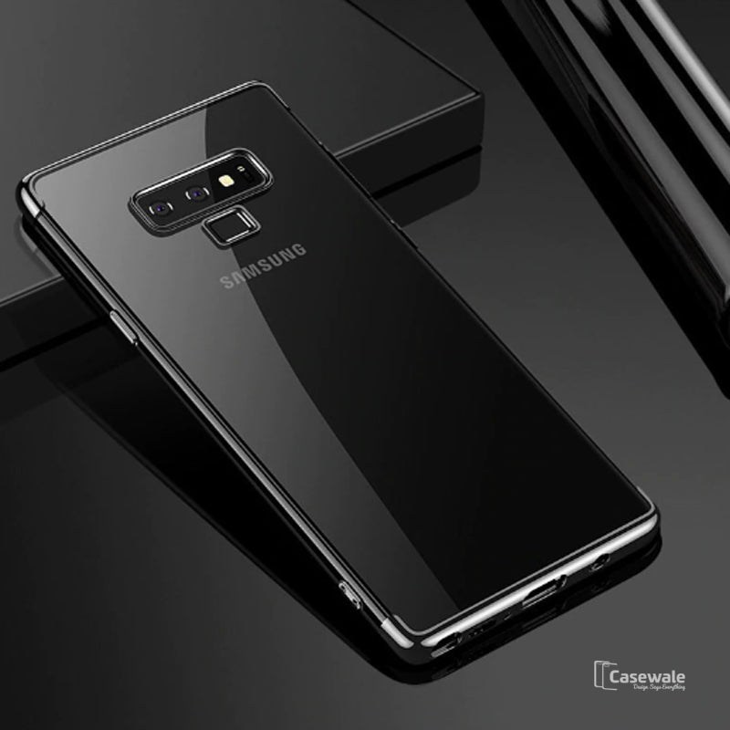 High-end Fashion Transparent Plated Phone Case for Galaxy Note 9
