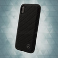 Mercedes Benz Pattern II Genuine Leather Hard Case for iPhone X