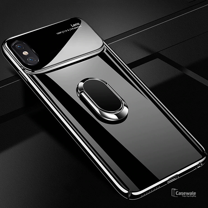 Luxury Mirror Effect Ring Bracket Case for iPhone